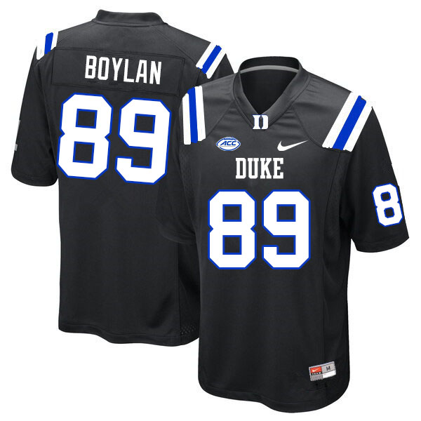 Men #89 Scott Boylan Duke Blue Devils College Football Jerseys Sale-Black